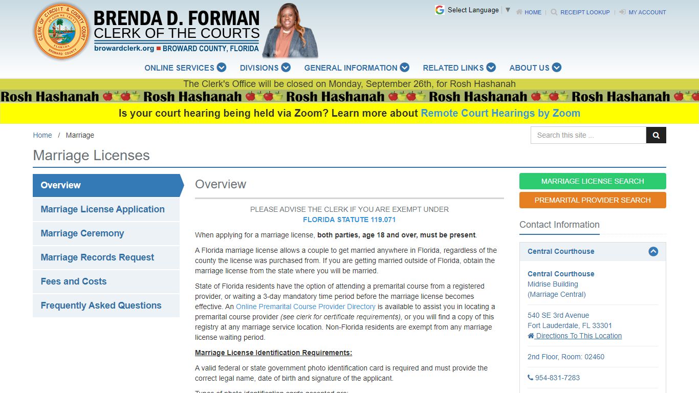 Marriage Licenses - Broward County Clerk of Courts